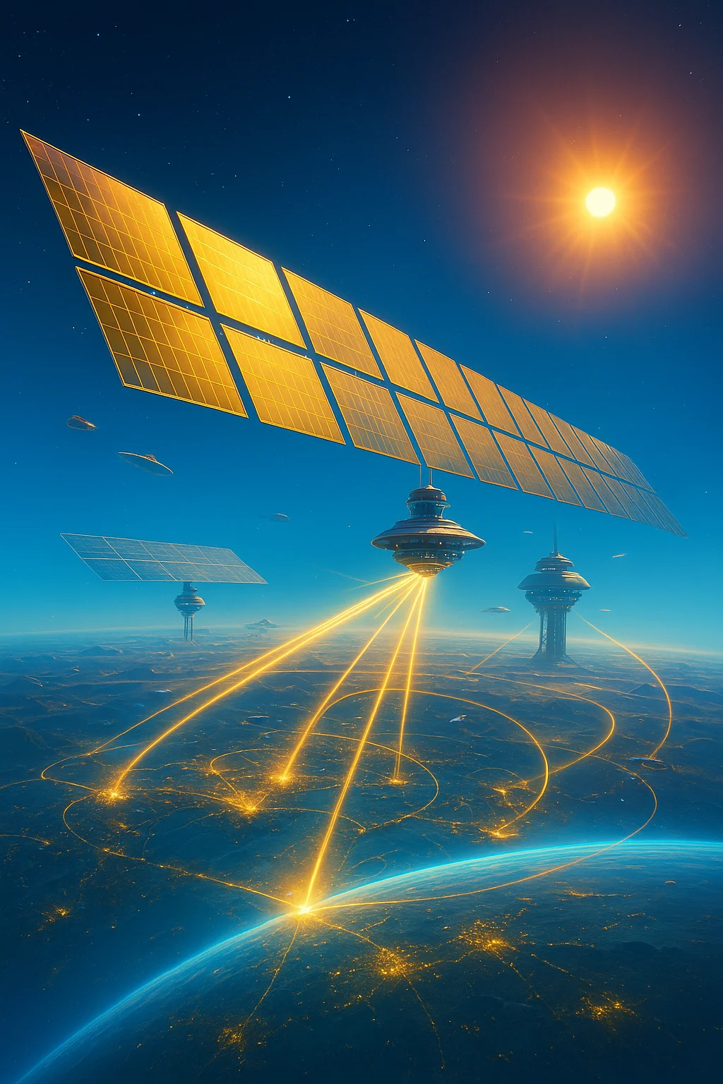 Concept illustration: Space-based solar power