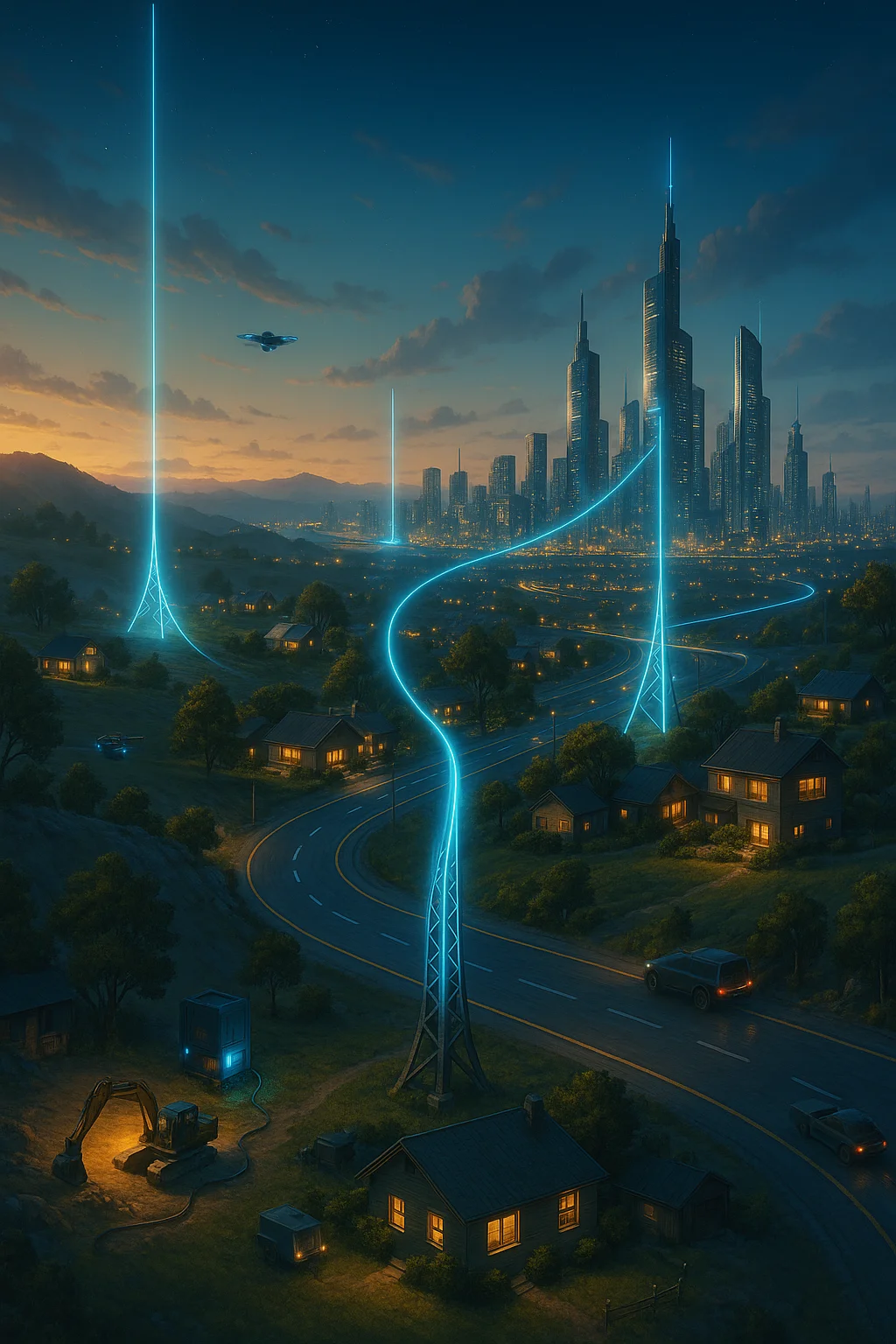 Concept illustration: Wireless power networks